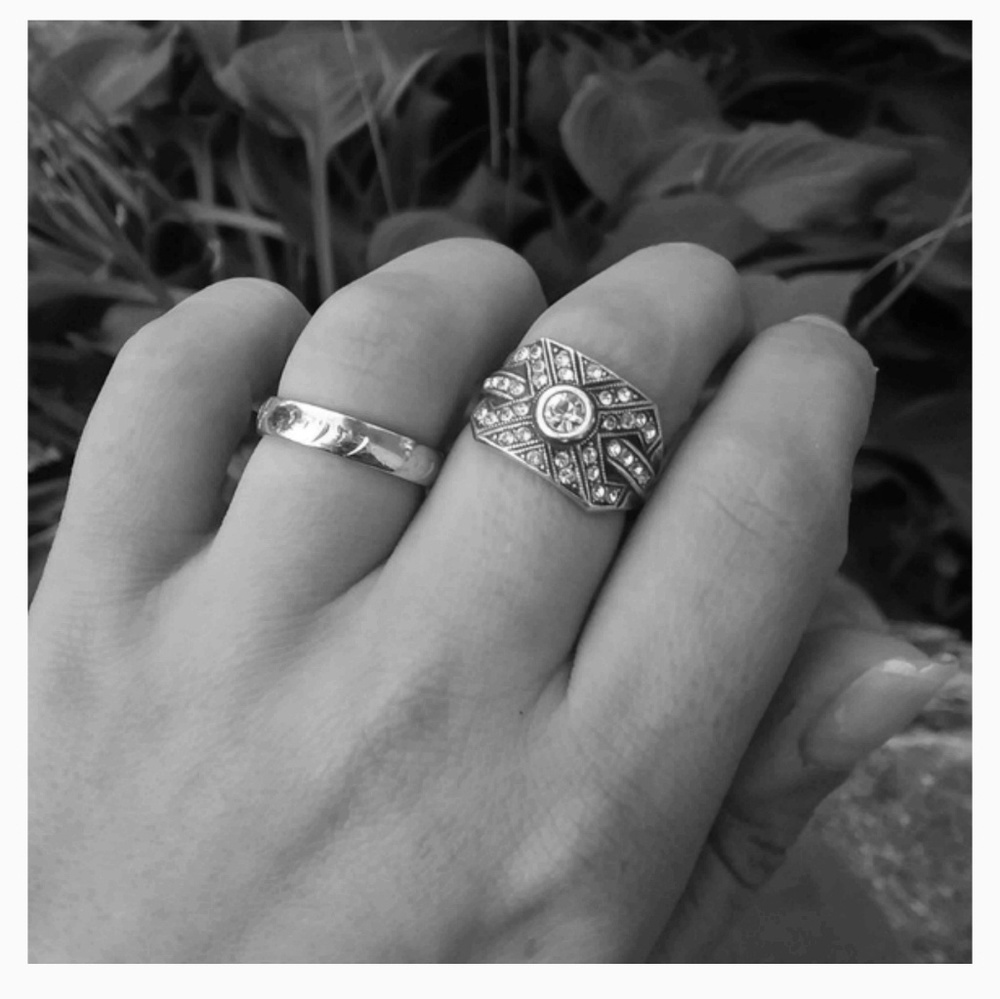 Sterling and  Zirconia Ring